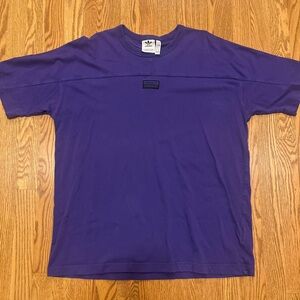 Purple adidas original heavy stitched shirt